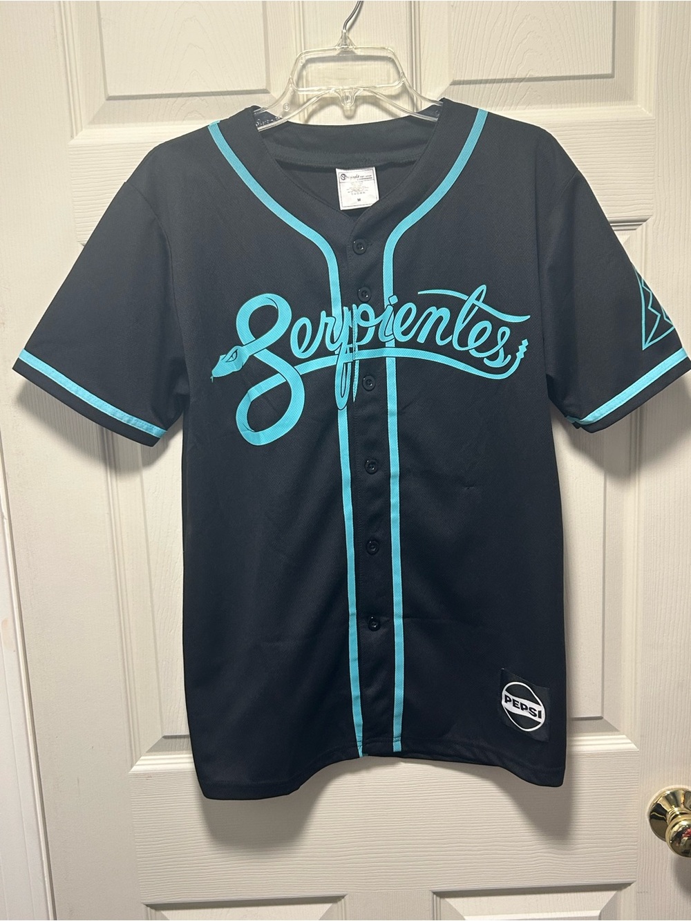 Arizona Diamondbacks Serpientes Jersey Mens Medium City Connect SGA Black Teal